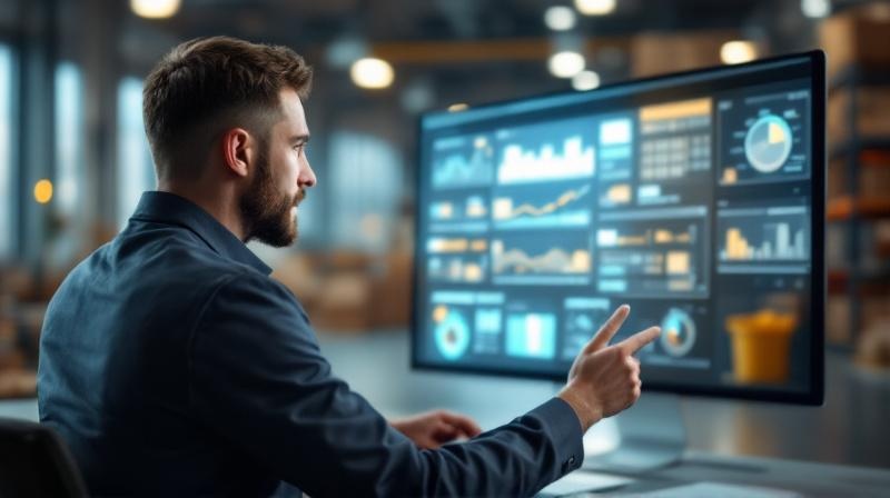 Disponent im Großhandel mit Dashboards zur Warenwirtschaft und Logistiksteuerung